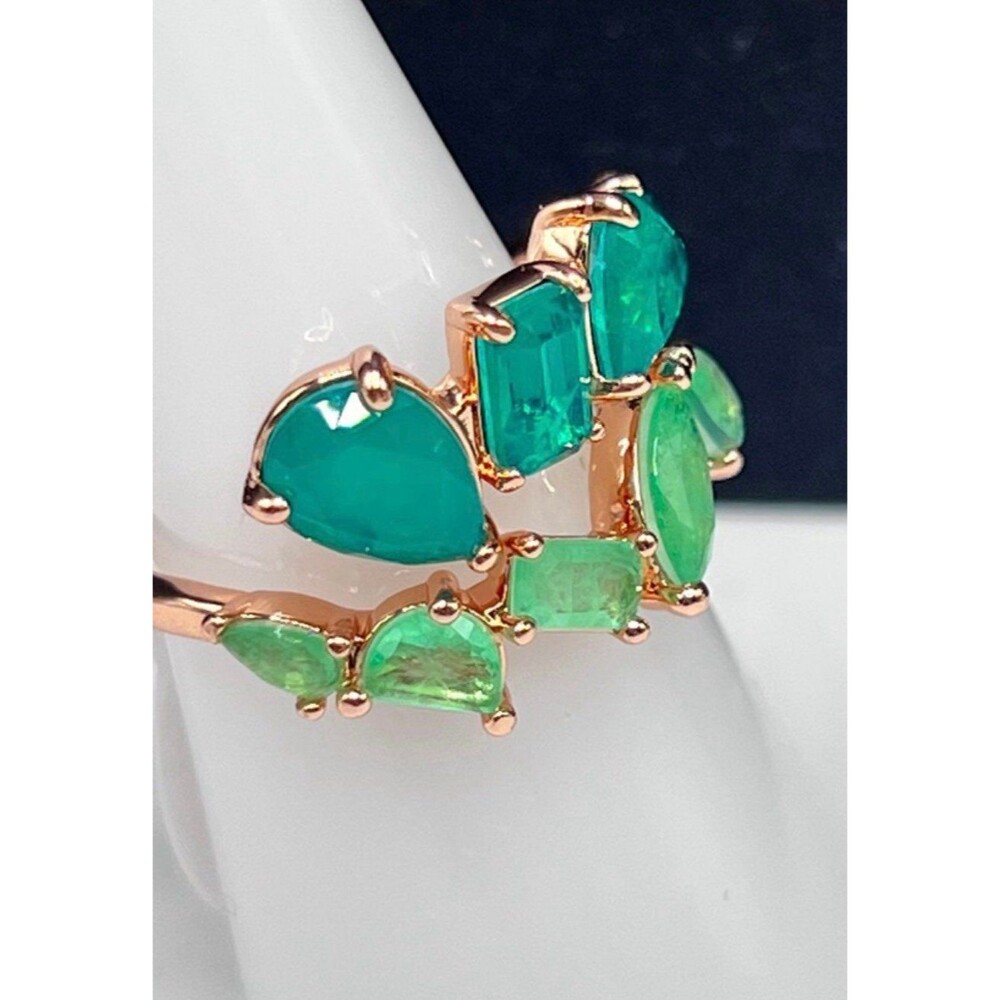 Green stone with heart ring - Picture 3 of 3